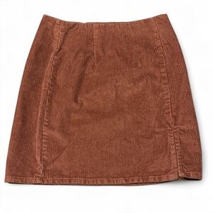 Aeropostale Brown Corduroy XS Mini Skirt - Y2K Style - Cute & Trendy